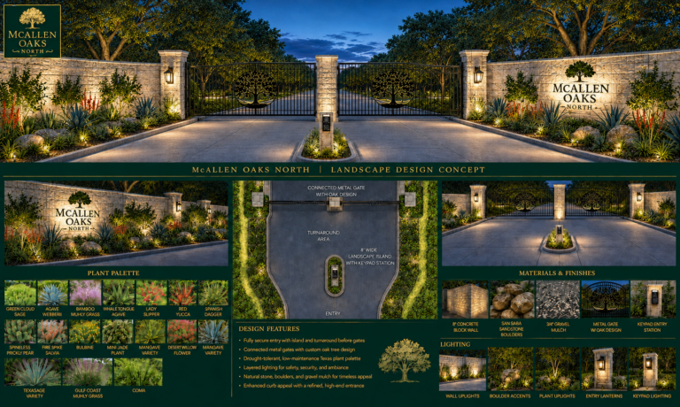 landscape entrance night